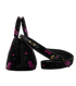 Small Convertible Tote, &pound;595, Handbags, Black/Pink, Velvet, Bottom view